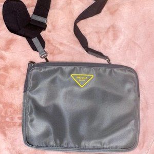 Men's Black/yellow Rubber Logo Bag